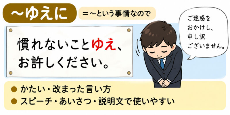 「～ゆえ（に）」