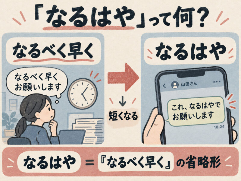 ①「なるはや」？短縮表現図解