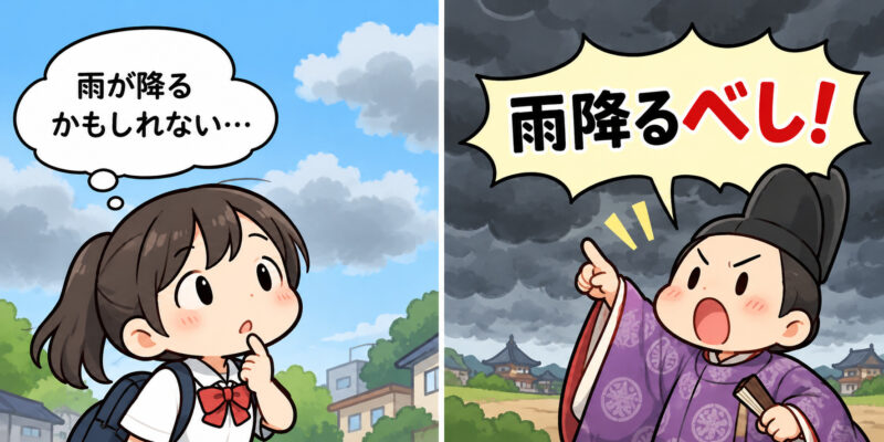 ②現代と古典、雨の表現比較
