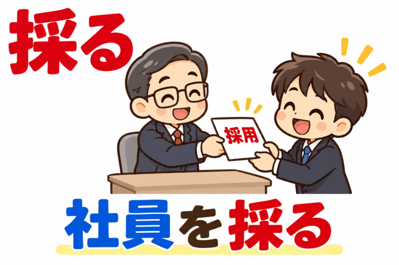 ②笑顔の採用通知