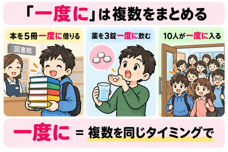 ③一度に