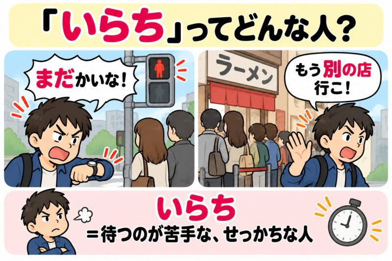 「いらち」を楽しく解説する漫画風図解