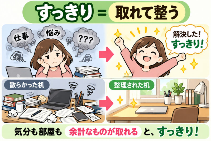 「すっきり」気分と机の整理術