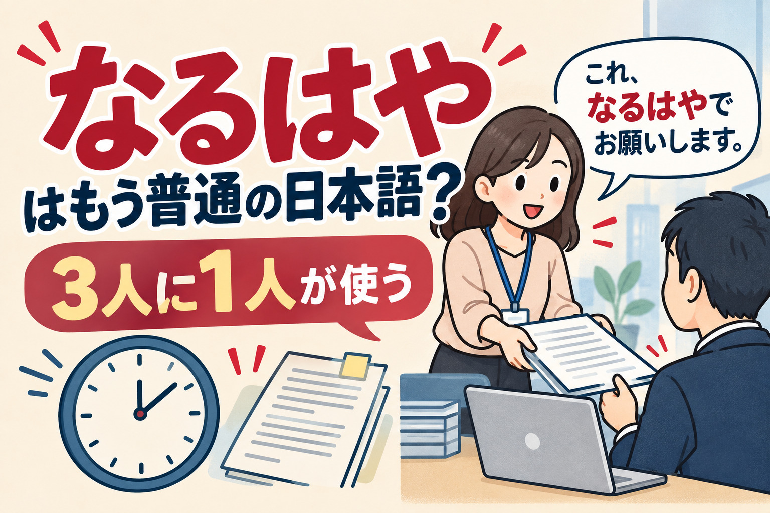 「なるはや」キャッチ