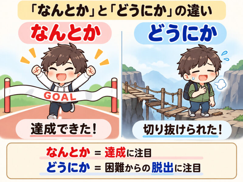「なんとか」と「どうにか」①