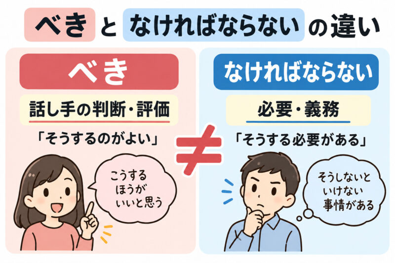 「べき」と「なければならない」の違い