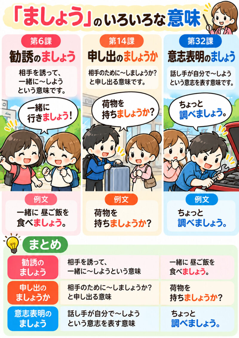 「ましょう」まとめ