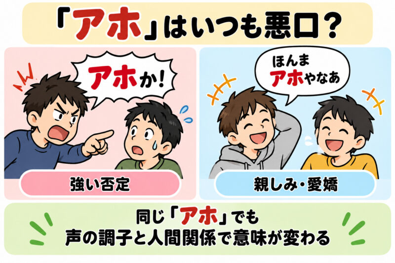 「アホ」の意味は関係次第