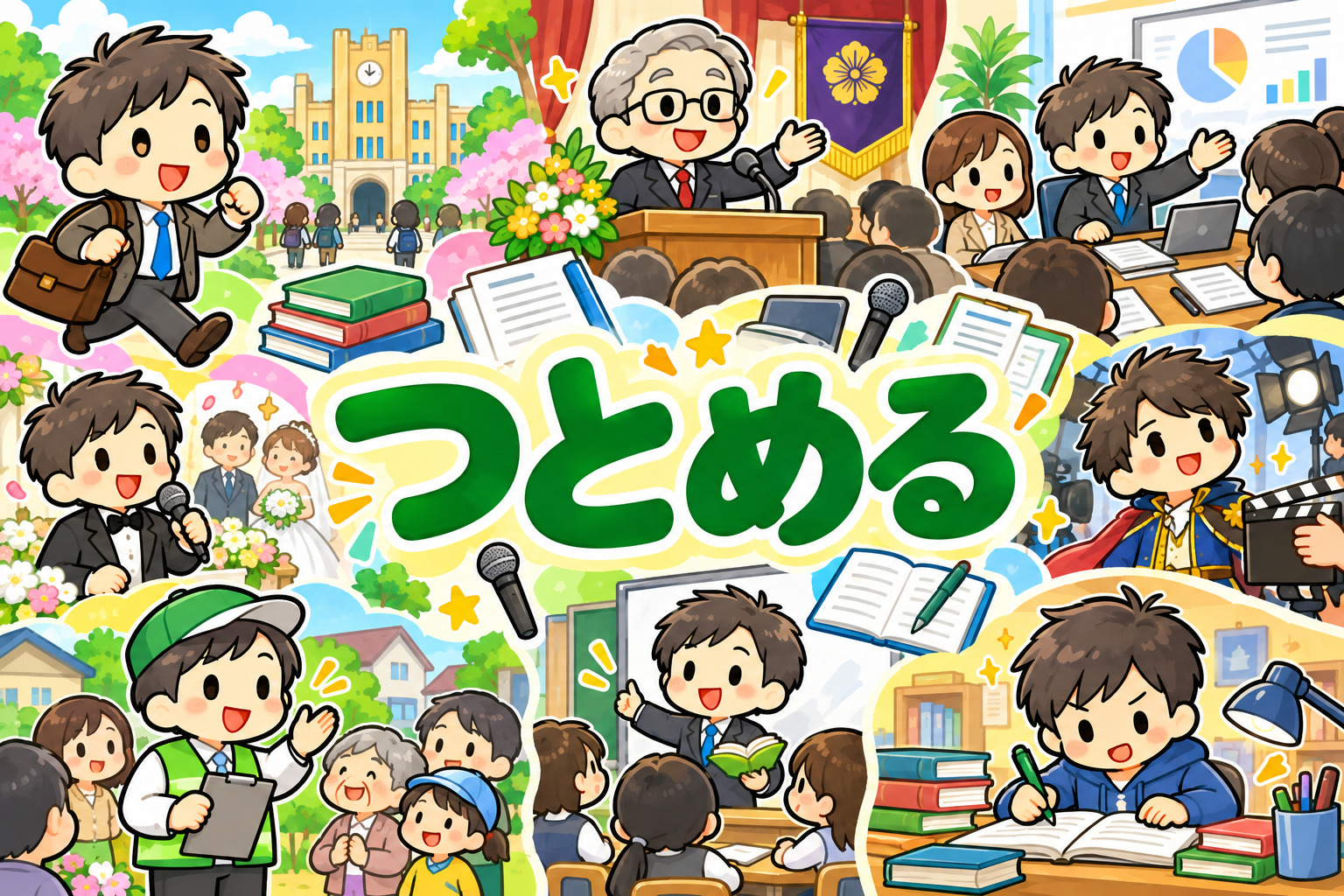 つとめる