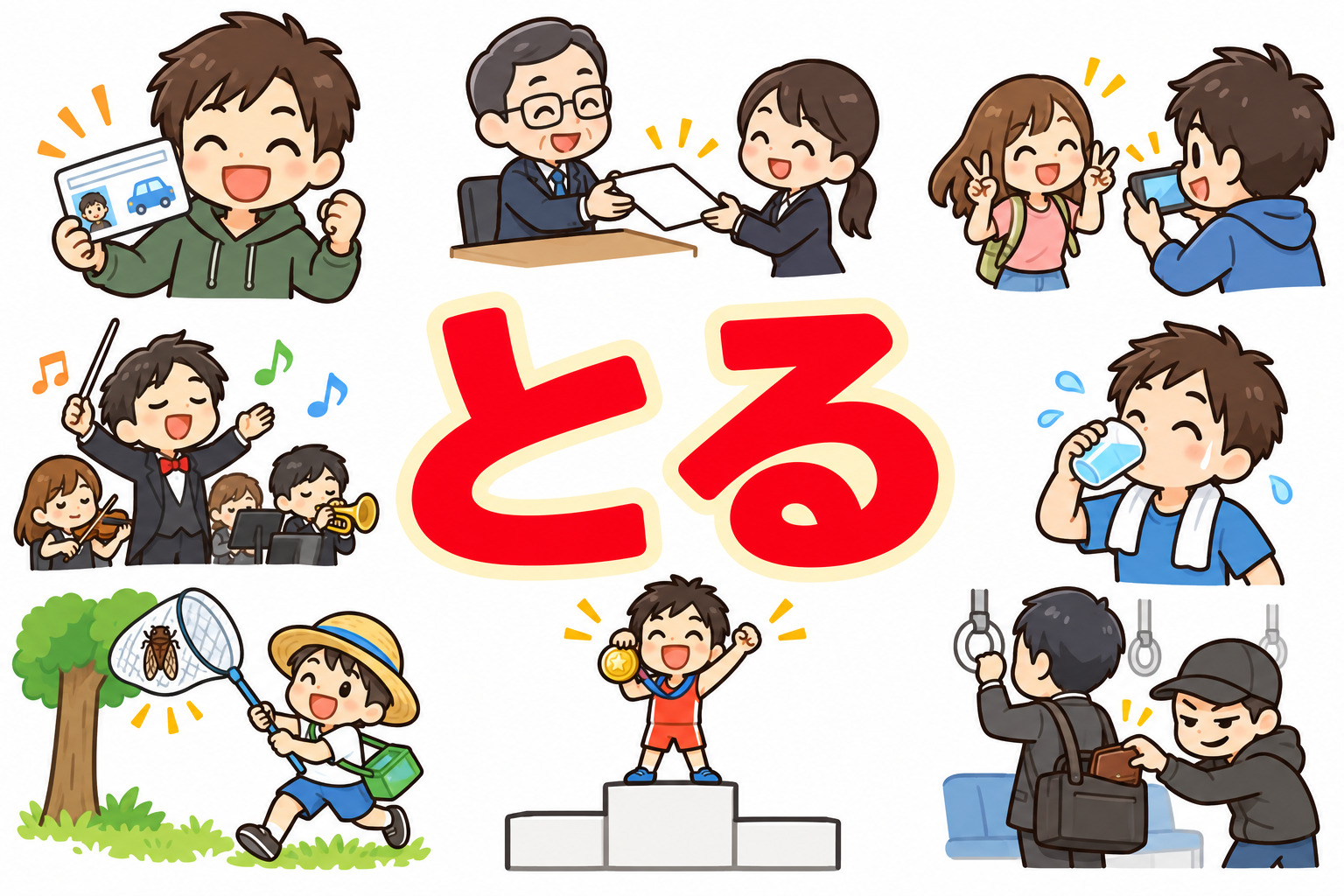 8つの「とる」