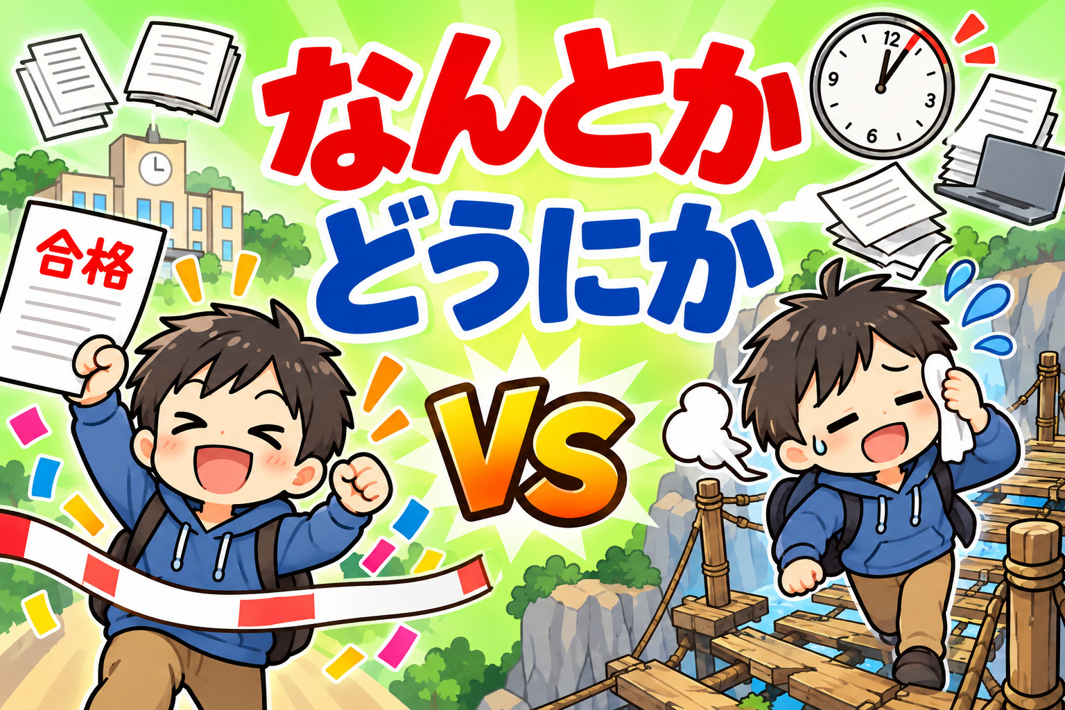 なんとか？どうにか？